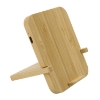 Bamboo 10W Wireless Charger with Phone Holder - Nt angled